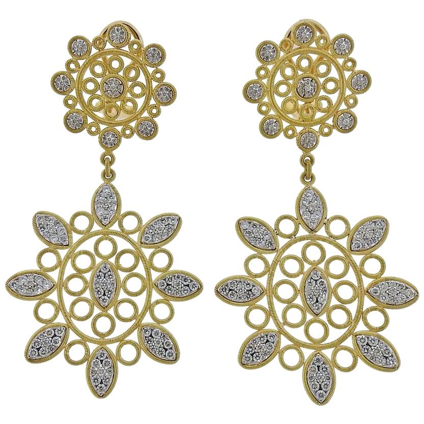 Buccellati Carlotta Diamond Gold Drop Earrings