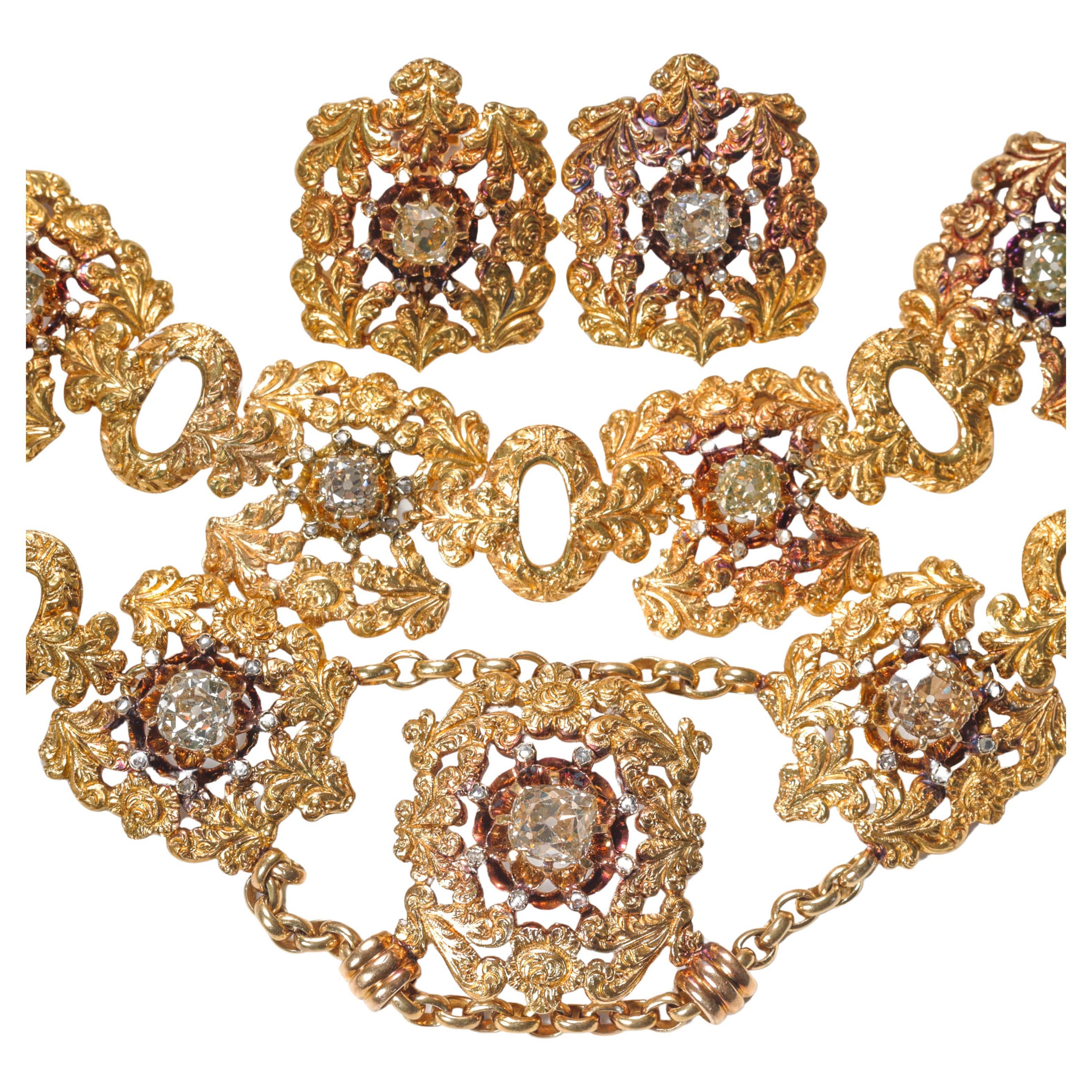 Buccellati, Mario Conjunto de joyas, 27 quilates, evaluación de 450.000 dólares, su obra maestra Talla antigua