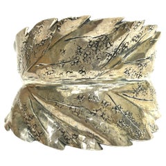 Buccellati Manchette feuille en argent sterling Mario Leaf