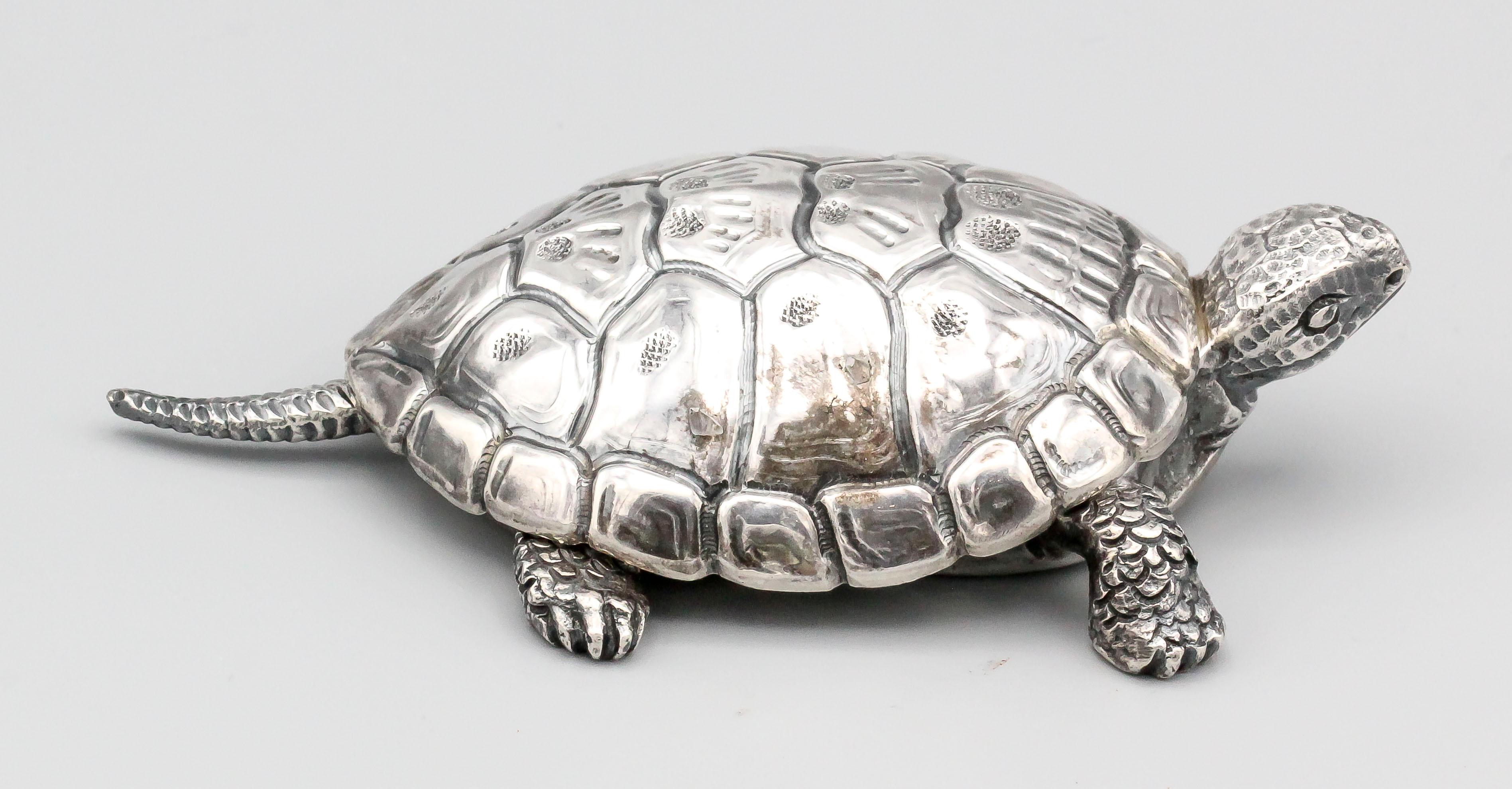 Buccellati Midcentury Sterling Silver Turtle Box In Good Condition In New York City, NY