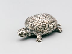 Buccellati Midcentury Sterling Silver Turtle Pill Box