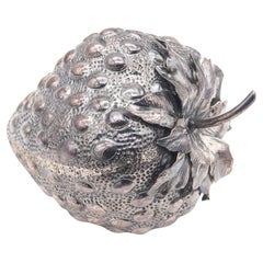 BUCCELLATI Milano 1970 Strawberry Shaped Desk lighter In Solid .925 Sterling