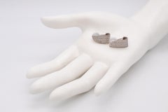 Buccellati Milano Orecchini geometrici in oro bianco 18Kt a trama intrecciata
