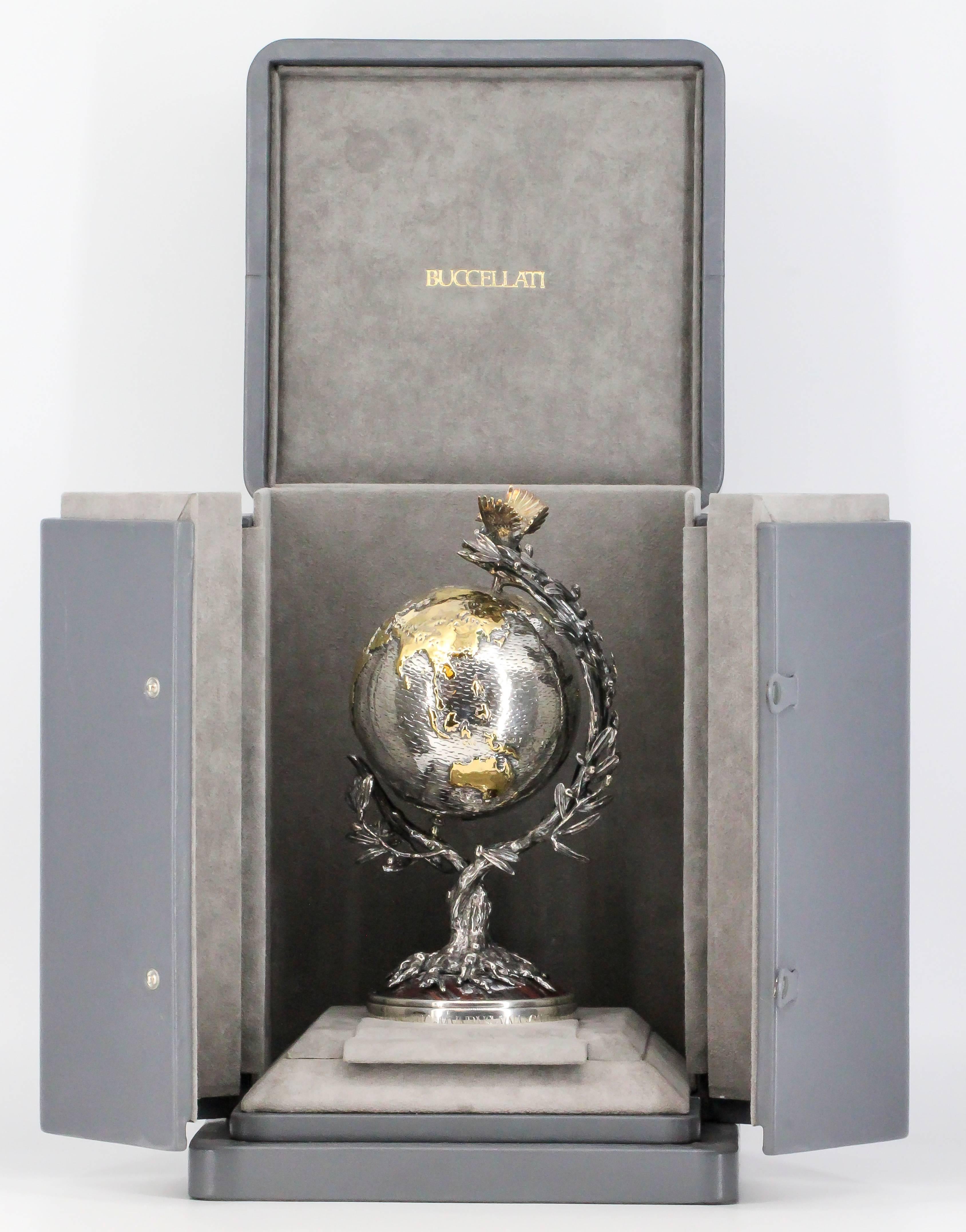 Interesting and unusual sterling silver globe from the 