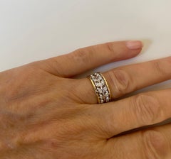 Anello Modernista di Buccellati del 2010 circa con diamanti e fascia in oro 18 carati certificato