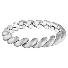 Buccellati Bracelet moderniste à maillons en or blanc San Marco