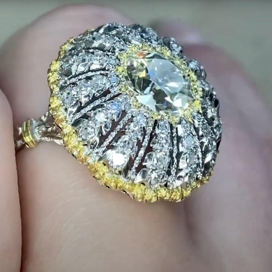 Buccellati, bague de fiançailles avec diamant taille européenne ancienne (environ 2,00 carats) en vente 1