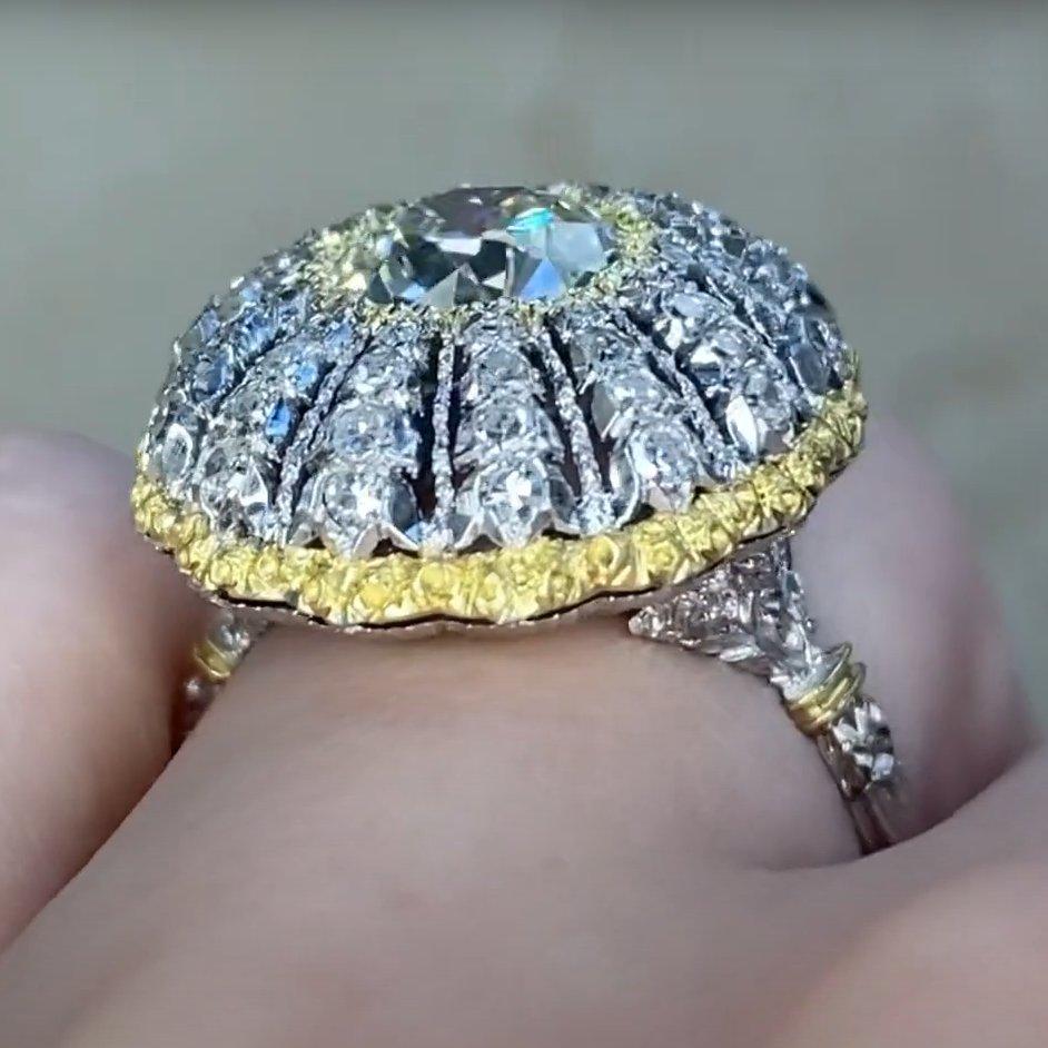 Buccellati, bague de fiançailles avec diamant taille européenne ancienne (environ 2,00 carats) en vente 2