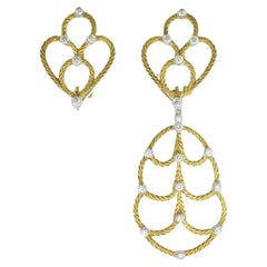 Buccellati  "Ondine" 18K und Diamant Day/Night Vintage-Ohrringe