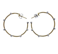 Buccellati Ondine Diamond Gold Hoop Earrings
