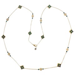 Buccellati Opera Malachite Gold Station Necklace