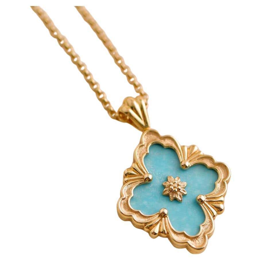 Opera Tulle Buccellati Opera Tulle Turquoise Limited Edition Big Motif 18K Yellow ...