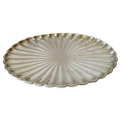 Vide poche o bandeja ovalada de plata Buccellati,  Italia Finales del siglo XX