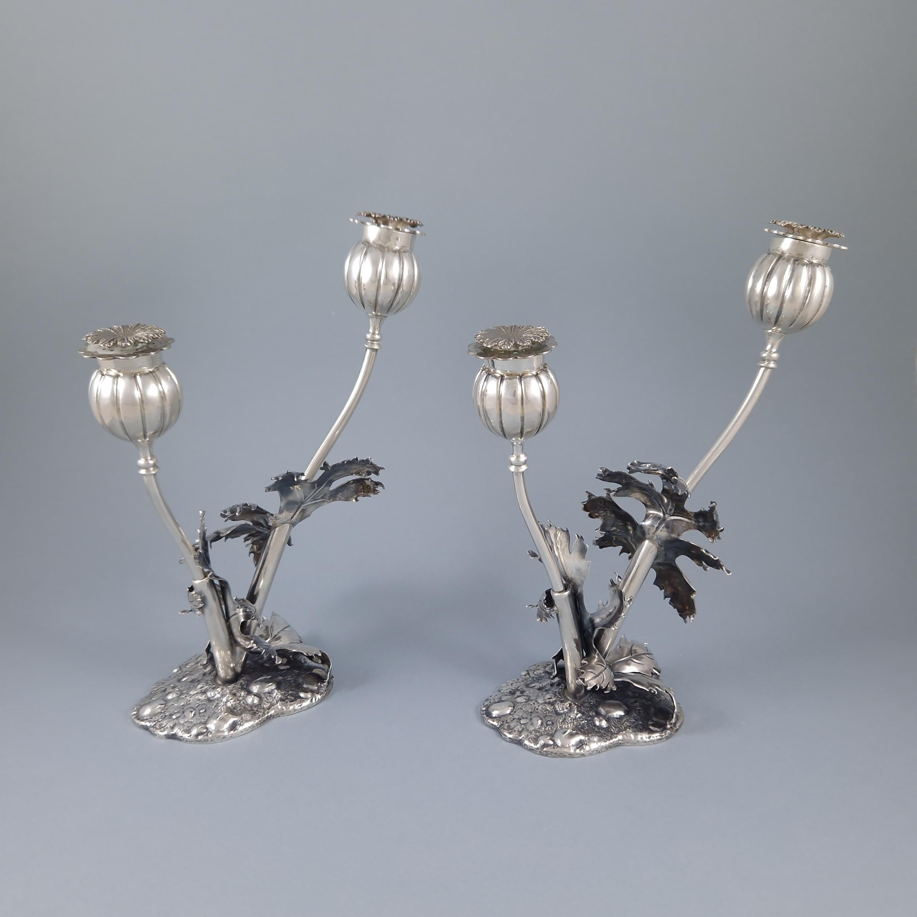 Italian Buccellati - Pair Of Salt And Pepper Shakers In Sterling Silver