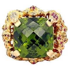 Buccellati Peridot Ring 18K Yellow Gold