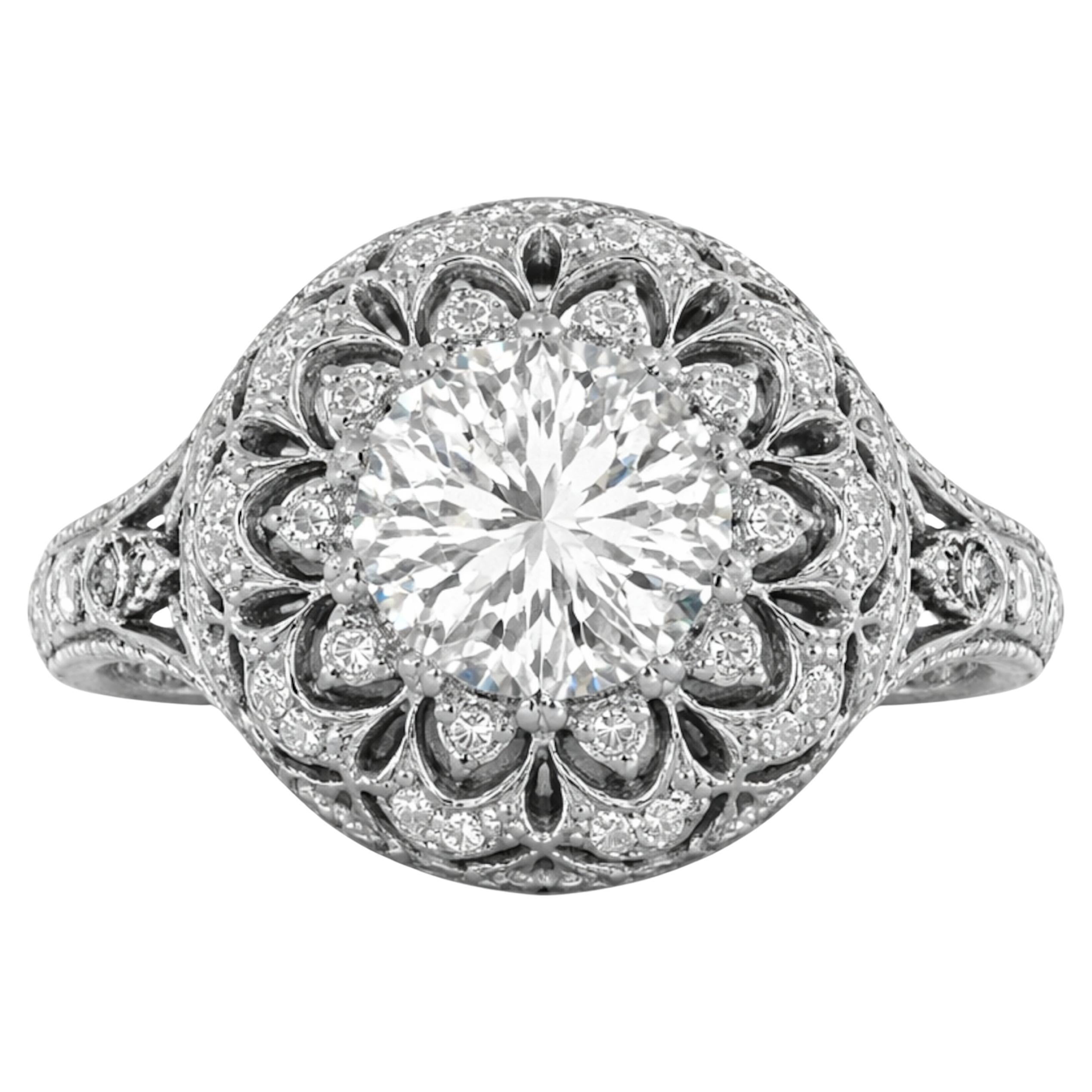 Buccellati Platinum 2 Carat Diamond Ring en venta