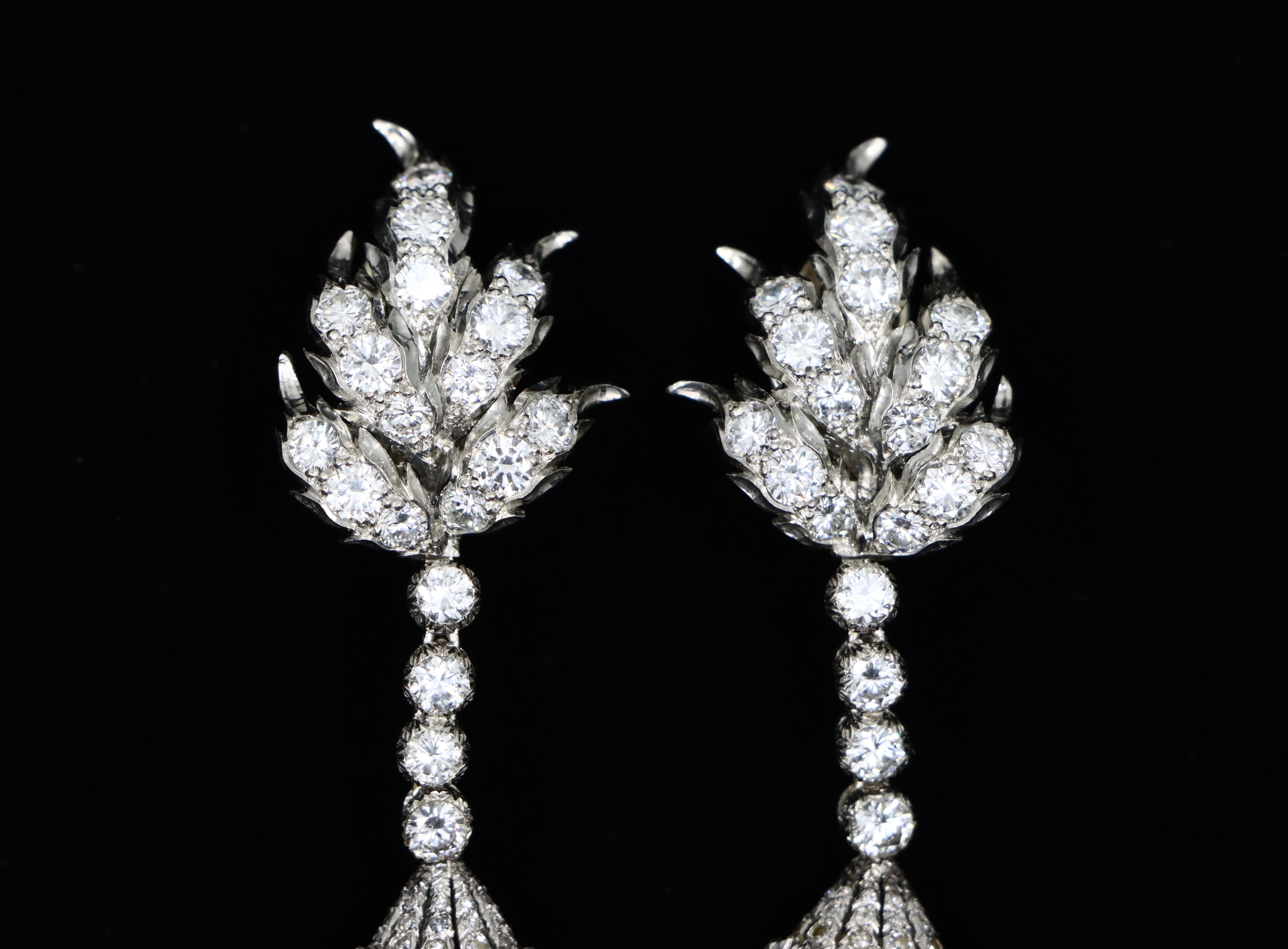 Buccellati Platinum Diamond Pearl Earrings For Sale 2