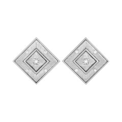 Buccellati Prestigio 18k White Gold 0.16ct Diamond Earrings