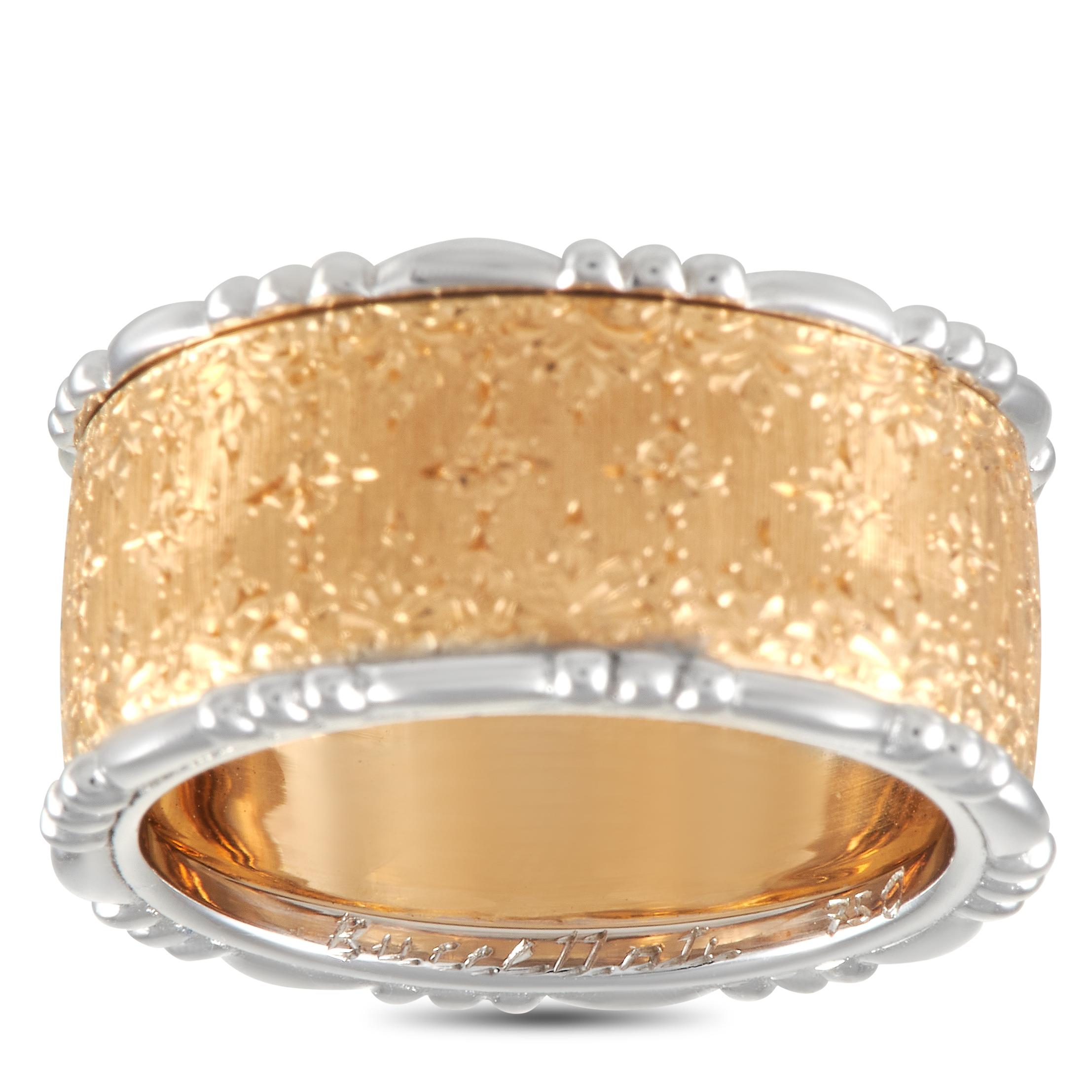 Women's Buccellati Prestigio 18K Yellow and White Gold Ring