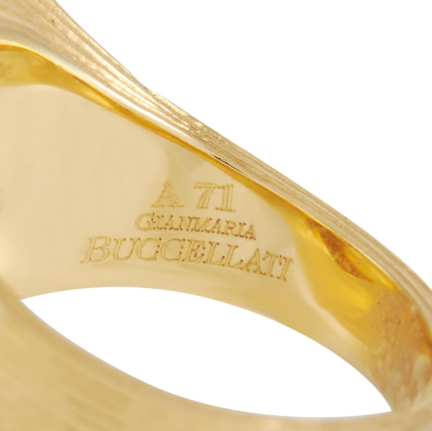 Women's Buccellati Prestigio 18k Yellow Gold 0.08 Ct Diamond Ring