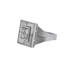 Buccellati Prestigio White Gold Diamond Square Ring