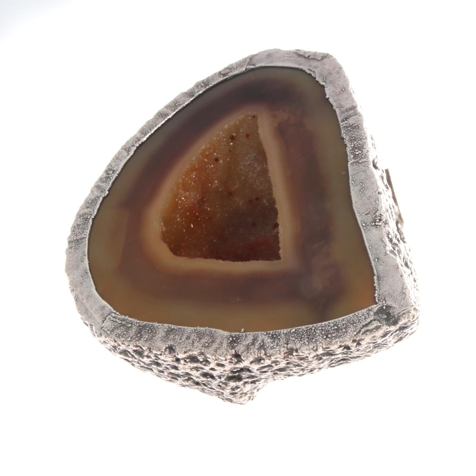 Buccellati Quartz Crystal Silver Paperweight In Excellent Condition In Beverly Hills, CA
