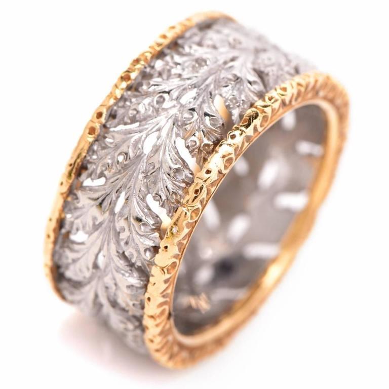 Buccellati Ramage 18 Karat Gold Band Ring In Excellent Condition In Miami, FL