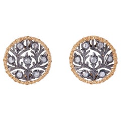 Buccellati 'Ramage' Gold and Diamond Earrings