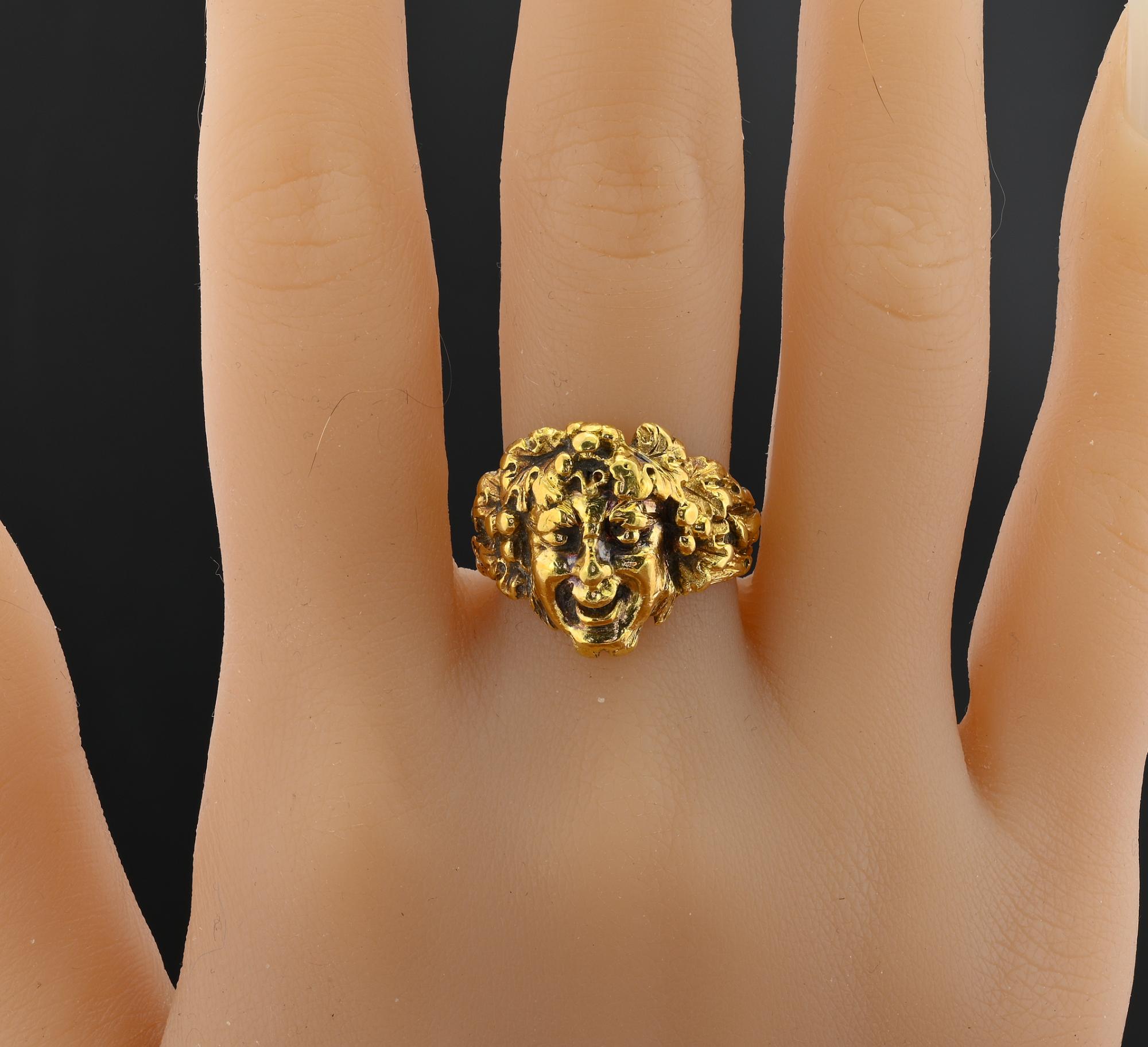 Buccellati Rare Art Deco Dionysus 18 KT Ring For Sale 6
