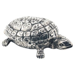 Buccellati Rare Vintage Sterling Silver Turtle Small Pill Box