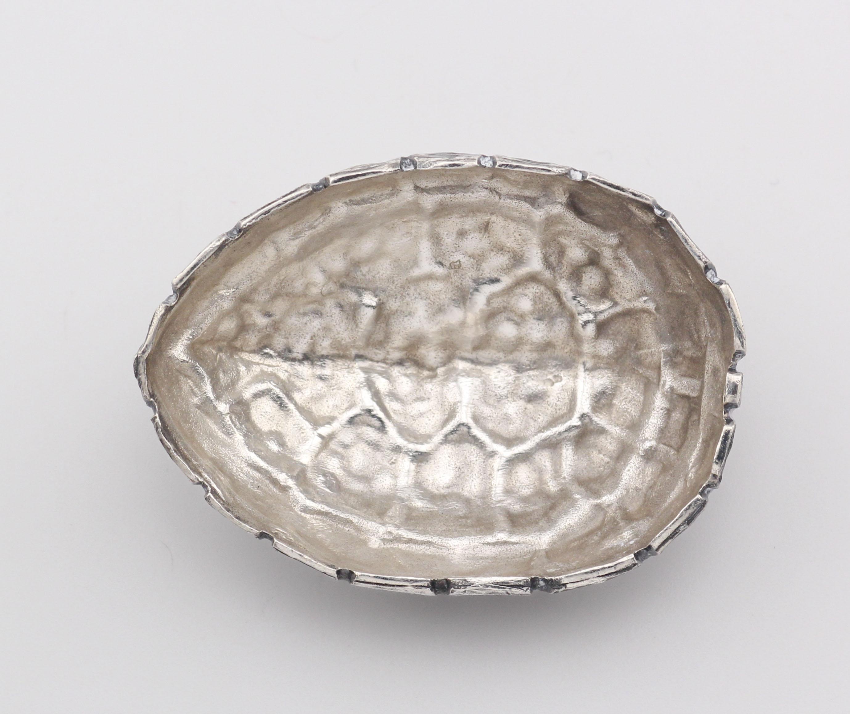 Buccellati Rare Vintage Sterling Silver Turtle Small Trinket Pill Box en vente 1