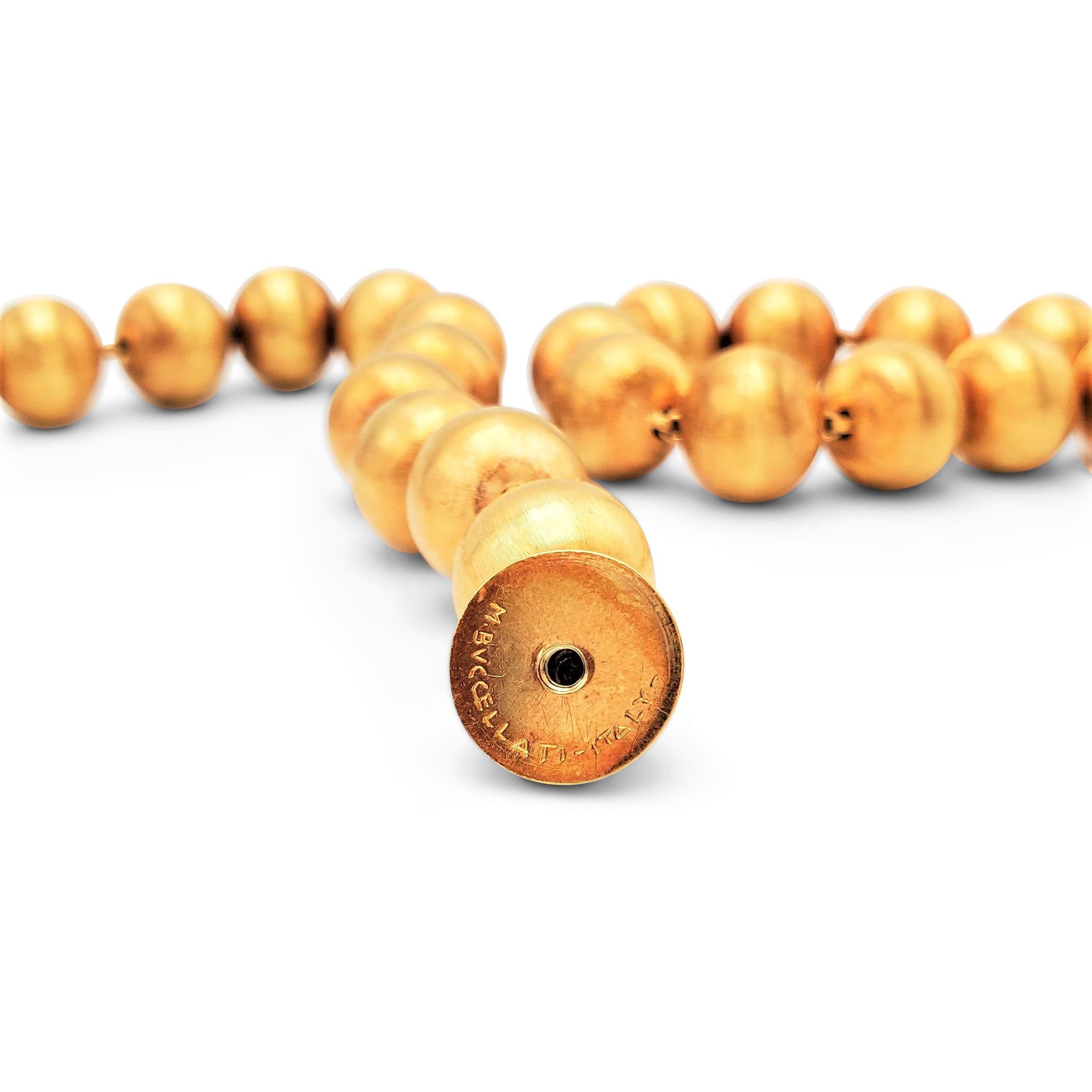 Women's Buccellati 'Rigato' Gold Convertible Necklace/Bracelet Set
