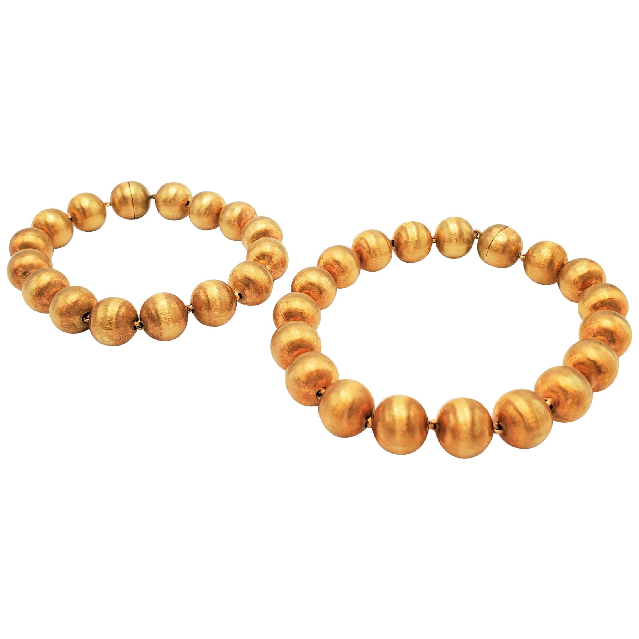 Buccellati 'Rigato' Gold Convertible Necklace/Bracelet Set