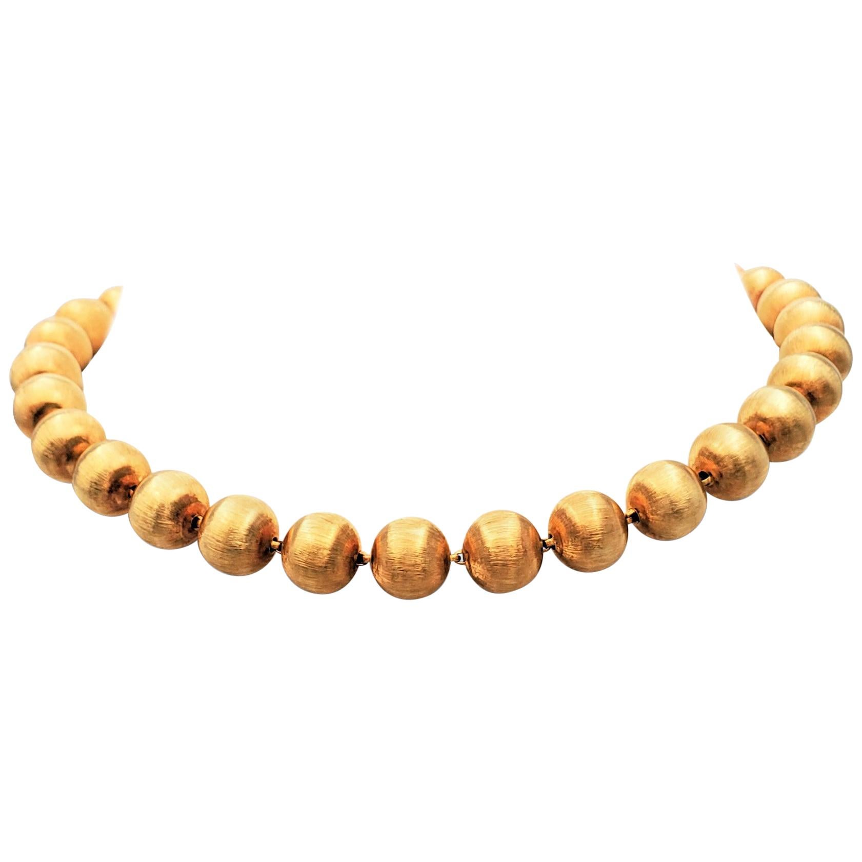 Buccellati 'Rigato' Gold Necklace