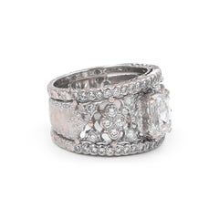 Buccellati Romanza GIA Certified Emerald Cut Diamond Ring