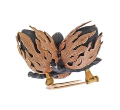 Buccellati Rose Blackened White Gold Acorn Brooch