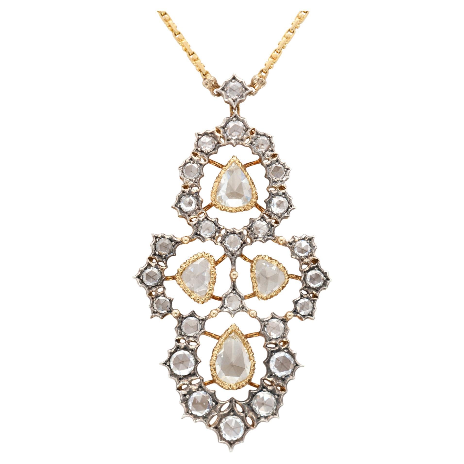 Buccellati Rose-Cut Diamonds Pendant Necklace