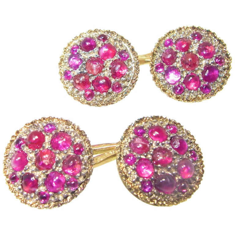 Buccellati Ruby Cufflinks For Sale at 1stDibs