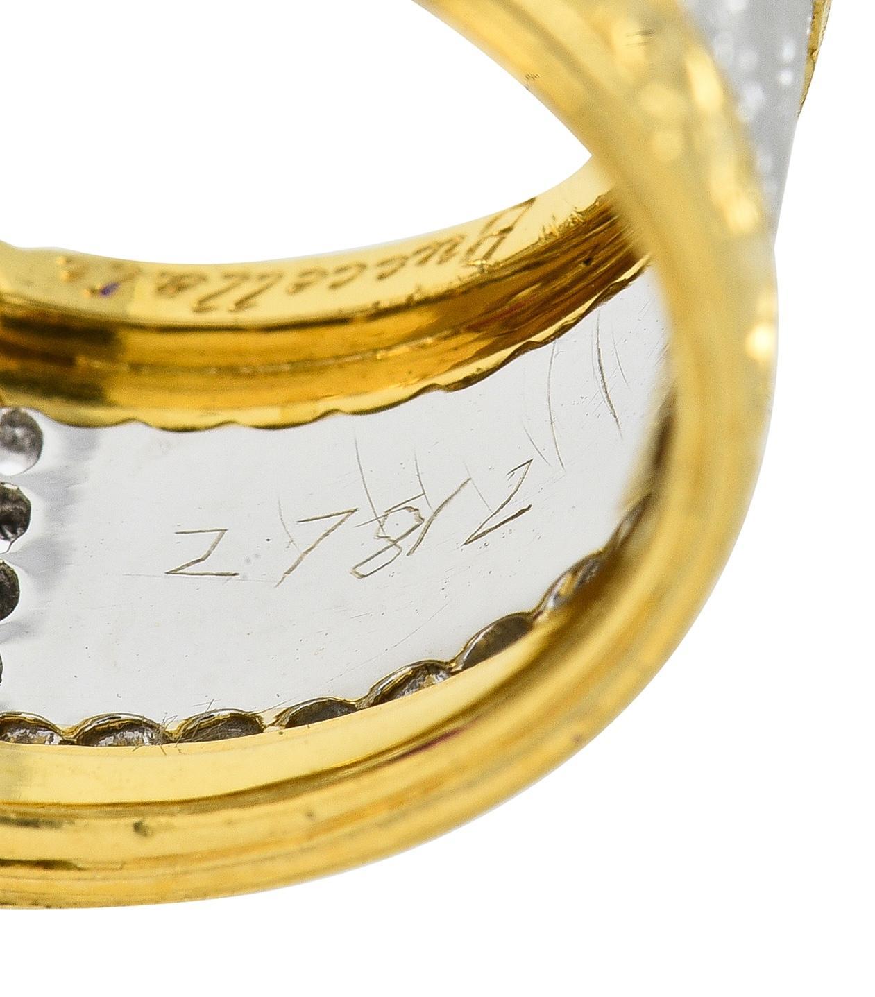 Buccellati Ruby Diamond 18K Yellow  Gold Eternelle Vintage Band Ring For Sale 5