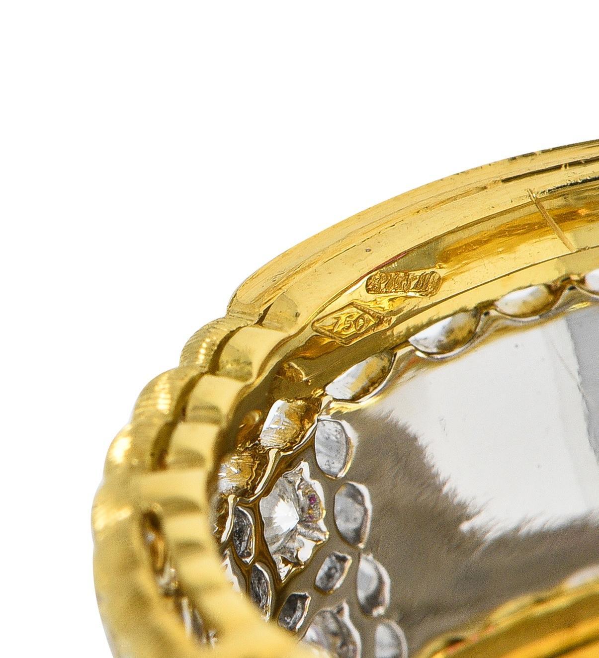 Buccellati Ruby Diamond 18K Yellow  Gold Eternelle Vintage Band Ring For Sale 3