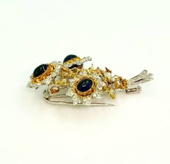 Buccellati Sapphire and Diamond Brooch
