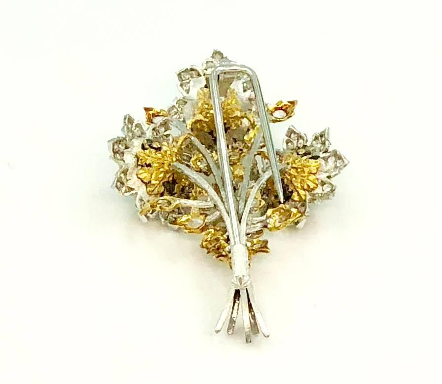 Buccellati Sapphire and Diamond Brooch In New Condition For Sale In Principaute De Monaco, MC