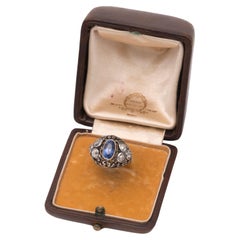 Buccellati Sapphire and Diamond Ring in Gold and Silver