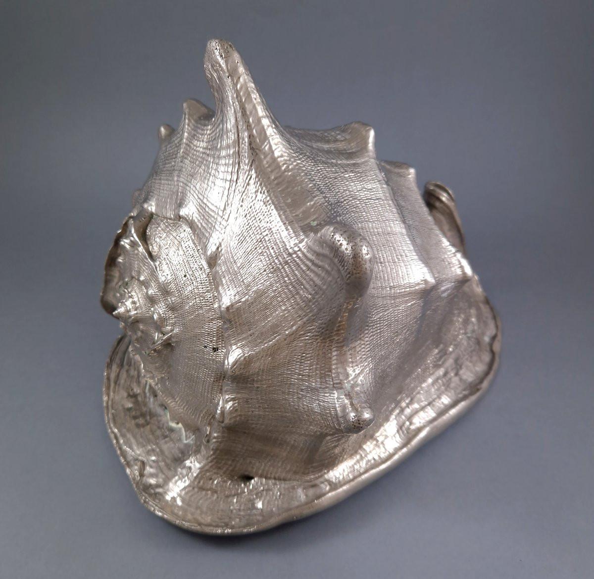 Buccellati - Shell Mounted In Sterling Silver In Excellent Condition For Sale In Saint-Ouen, FR