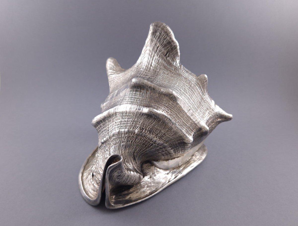 Buccellati - Shell Mounted In Sterling Silver For Sale 1