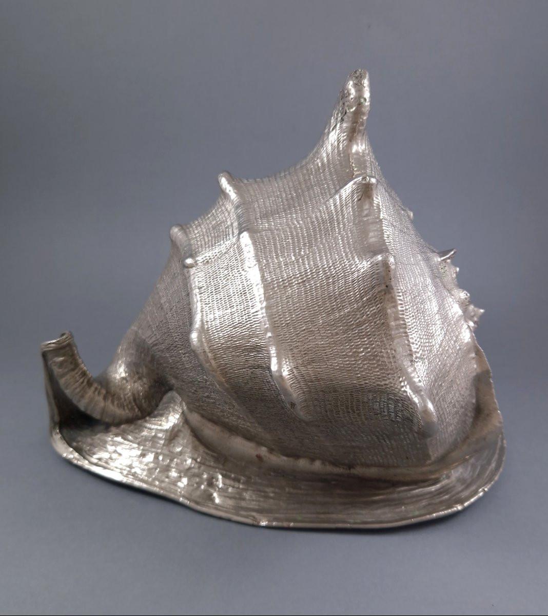 Buccellati - Shell Mounted In Sterling Silver For Sale 3