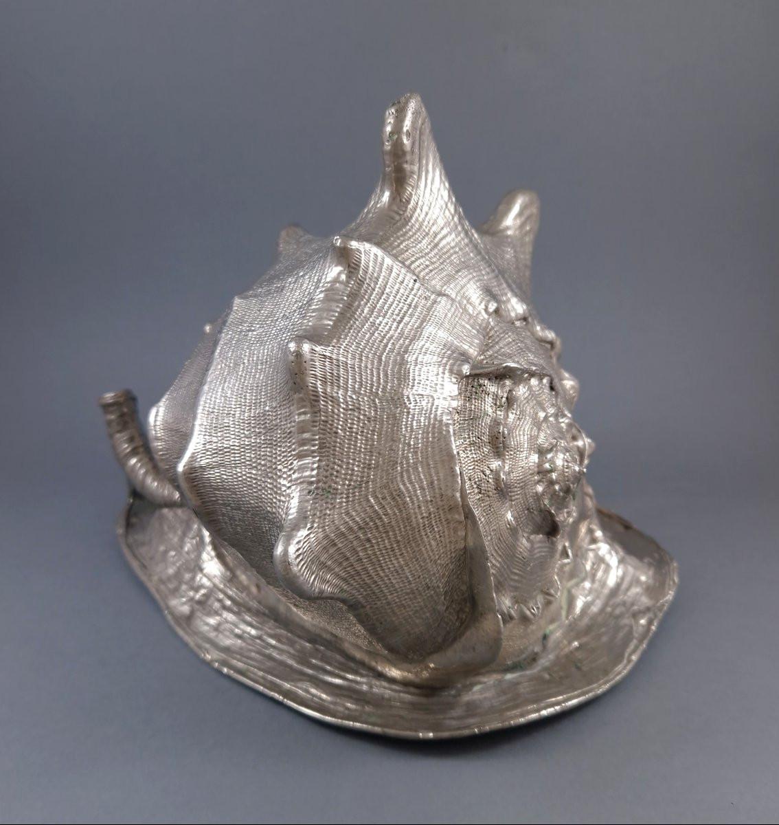 Buccellati - Shell Mounted In Sterling Silver For Sale 4
