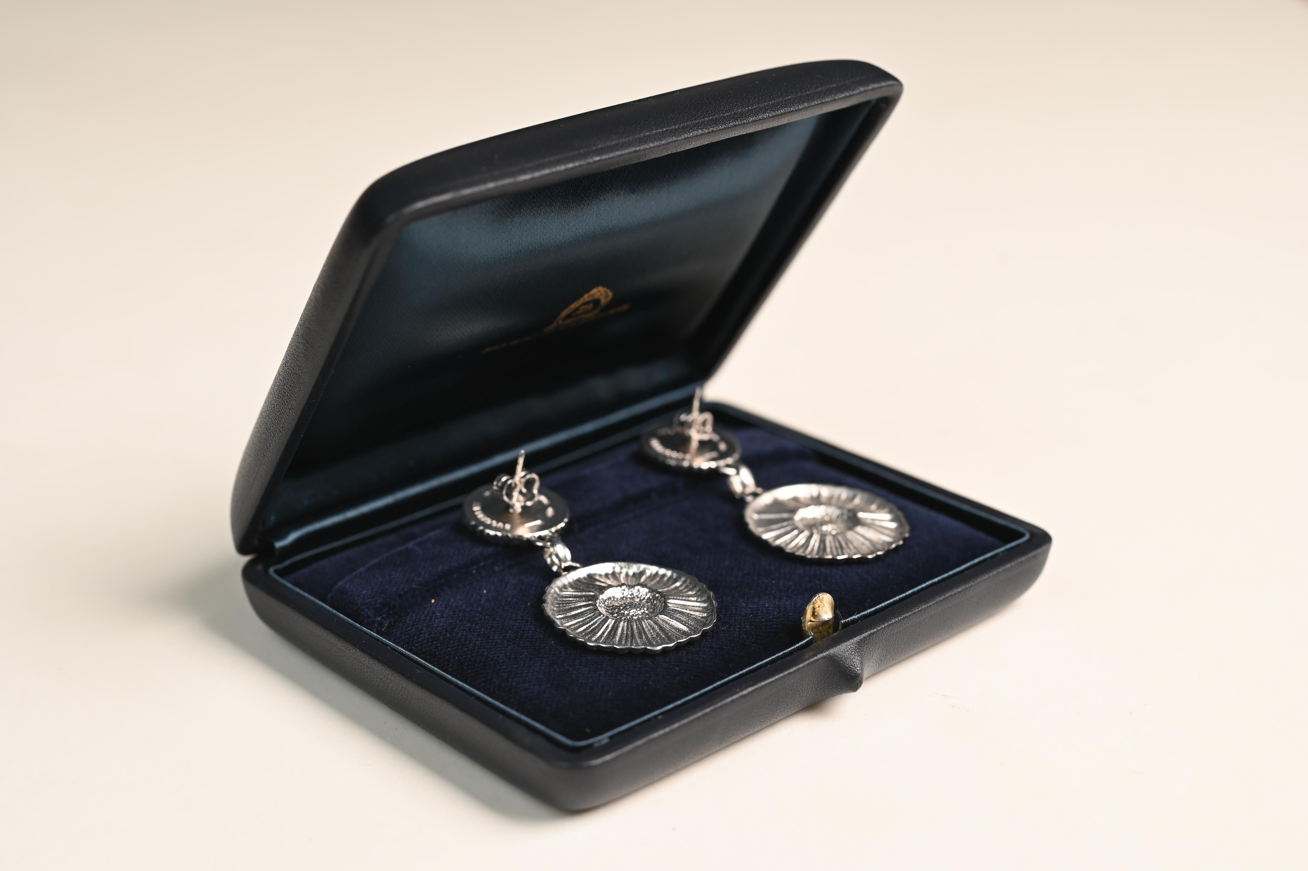 Women's Buccellati  Silver and 14k Yellow Gold Earrings, 14K Yellow Gold, Italy For Sale