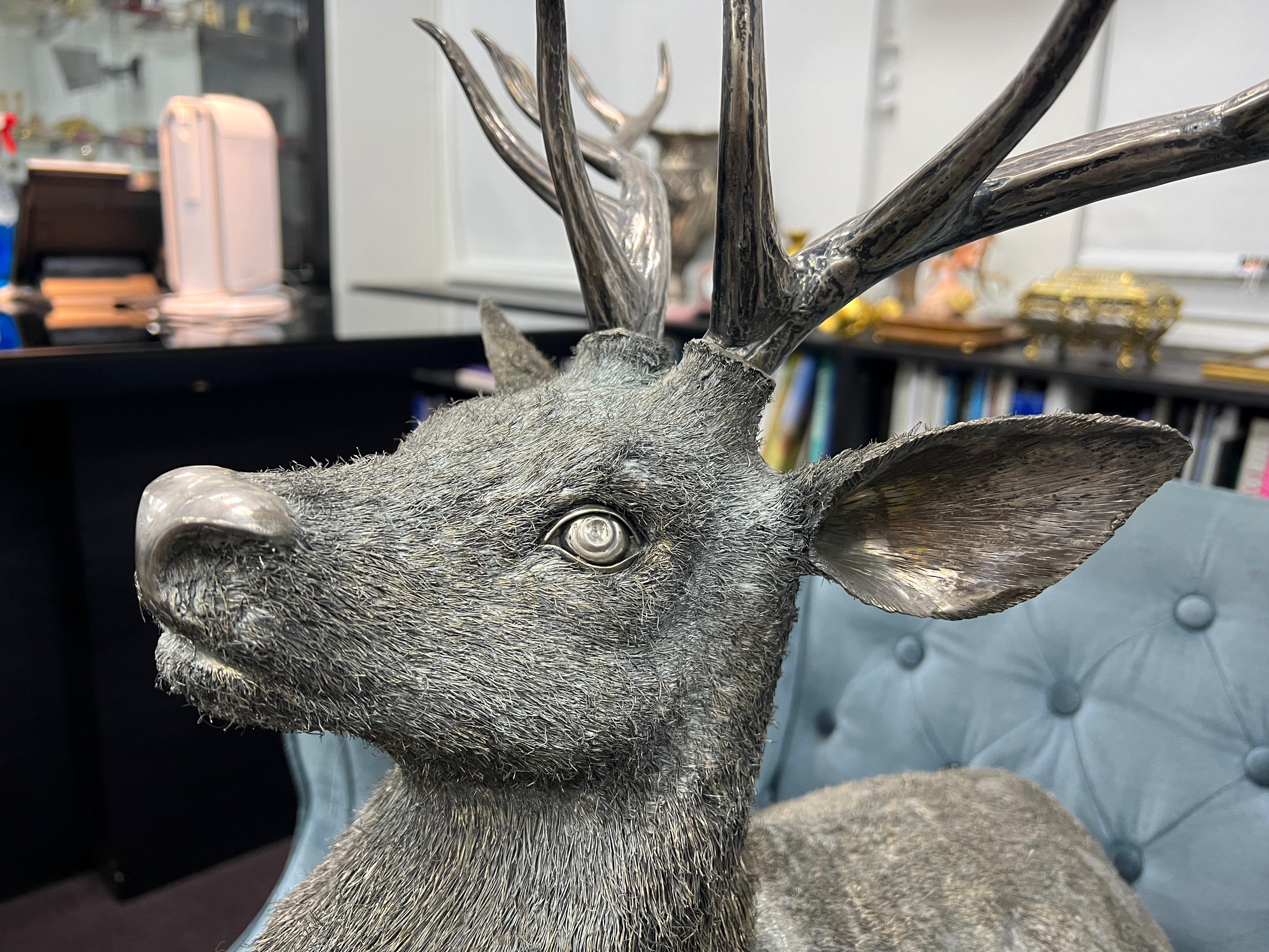Buccellati Silver Deer Statue For Sale 4