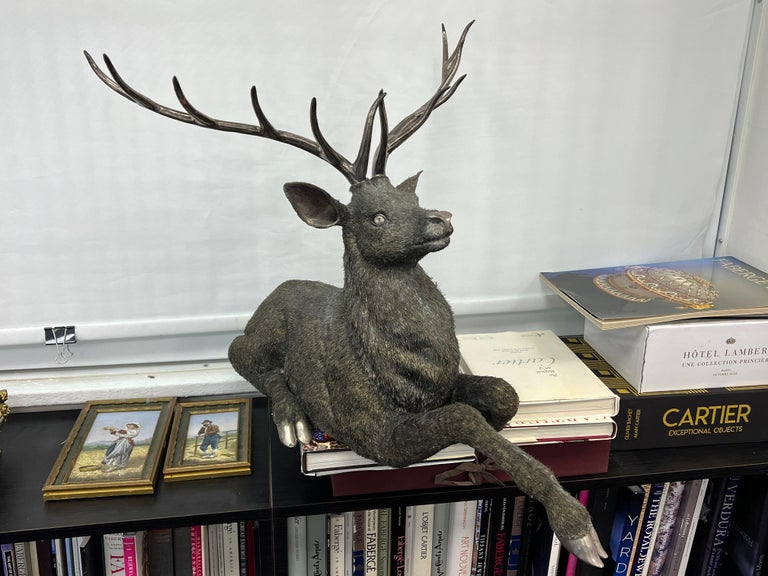 Buccellati Silver Deer Statue In Excellent Condition For Sale In New York, NY